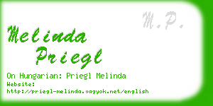 melinda priegl business card